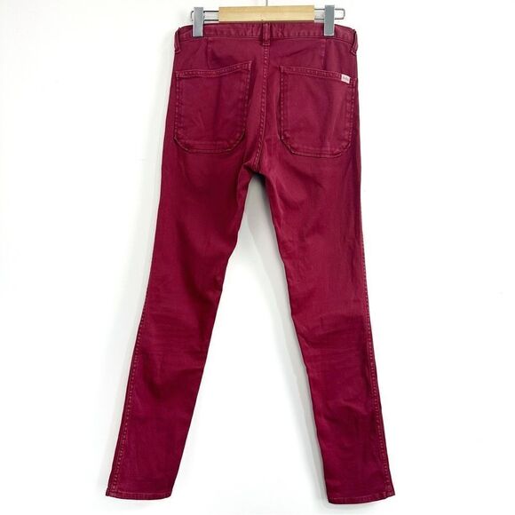 Ba&sh CSALLY - Red Slim-fit cotton jeans Sz 24 - Picture 5 of 16